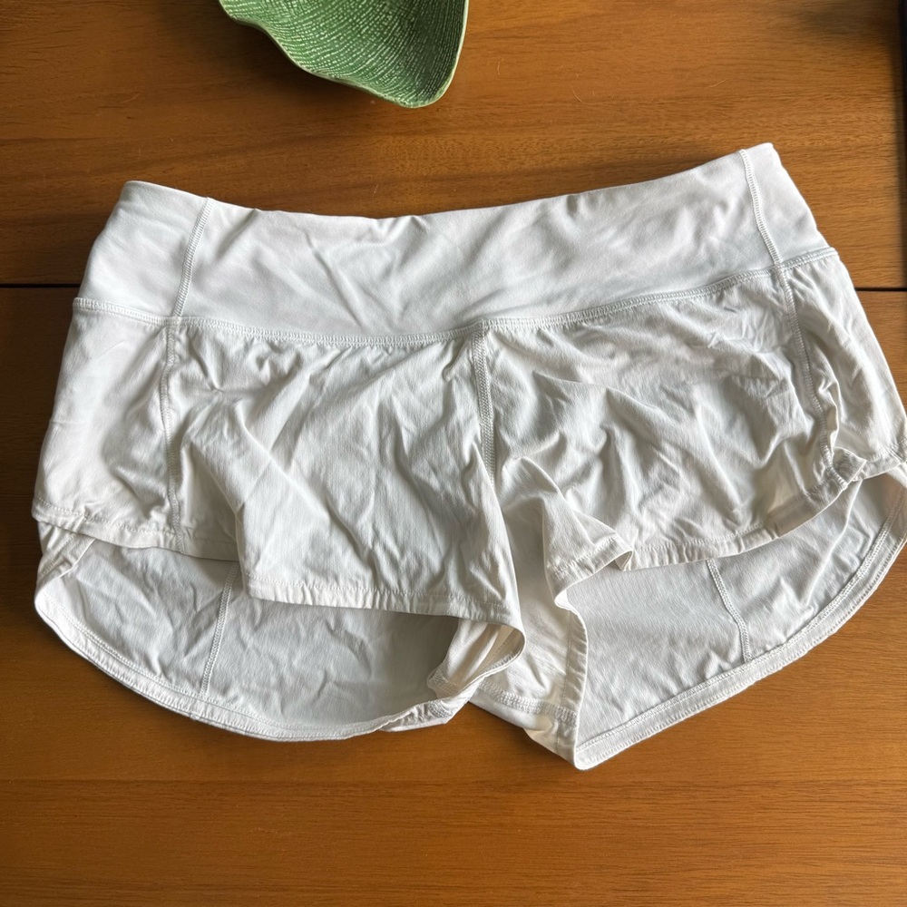 Lululemon speed up shorts 4 white